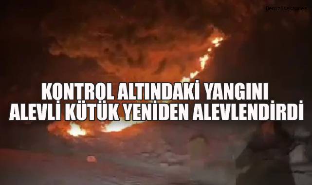 Buldan Yangınında Korku Dolu Anlar: Alevli Kütük Yangını Yeniden Büyüttü