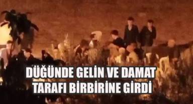 Denizli'de yapılan bir düğünde gelin ve damat tarafı arasında alkol yüzünden kavga çıktı