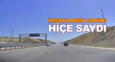 Ters yönü kullanan sürücü trafikteki insanların canını hiçe saydı