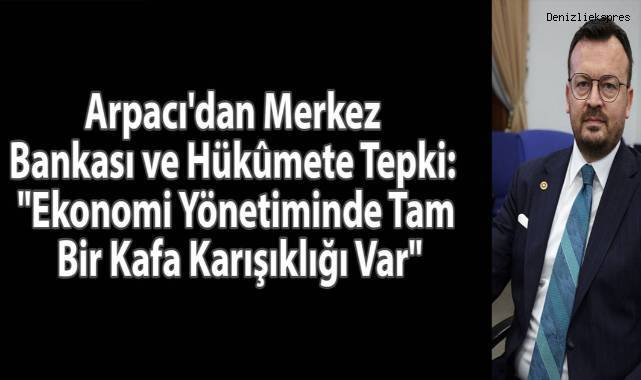 Arpacı'dan Merkez Bankası ve Hükûmete Tepki: