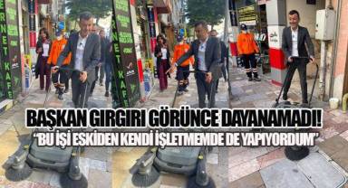 Başkan Çavuşoğlu, İstiklal Caddesinde Gırgırı Görünce Dayanamadı, Aldı Eline Caddeyi Süpürdü