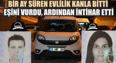 Bir Ay Süren Evlilik Kanla Bitti: Eşini Vurdu, Ardından İntihar Etti