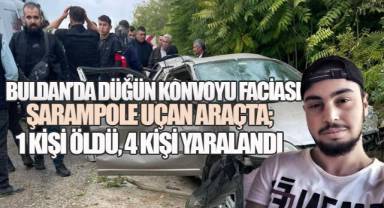 Buldan'da Düğün Konvoyunda Feci Kaza: 1 Ölü, 4 Yaralı