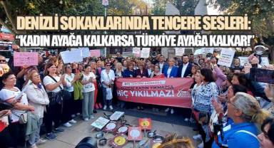 Denizli'de Kadınlar Sokağa İndi, Boş Tencere Sesleri Sokakları İnletti;