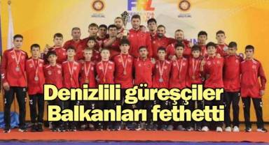 Denizlili güreşçiler Balkanları fethetti