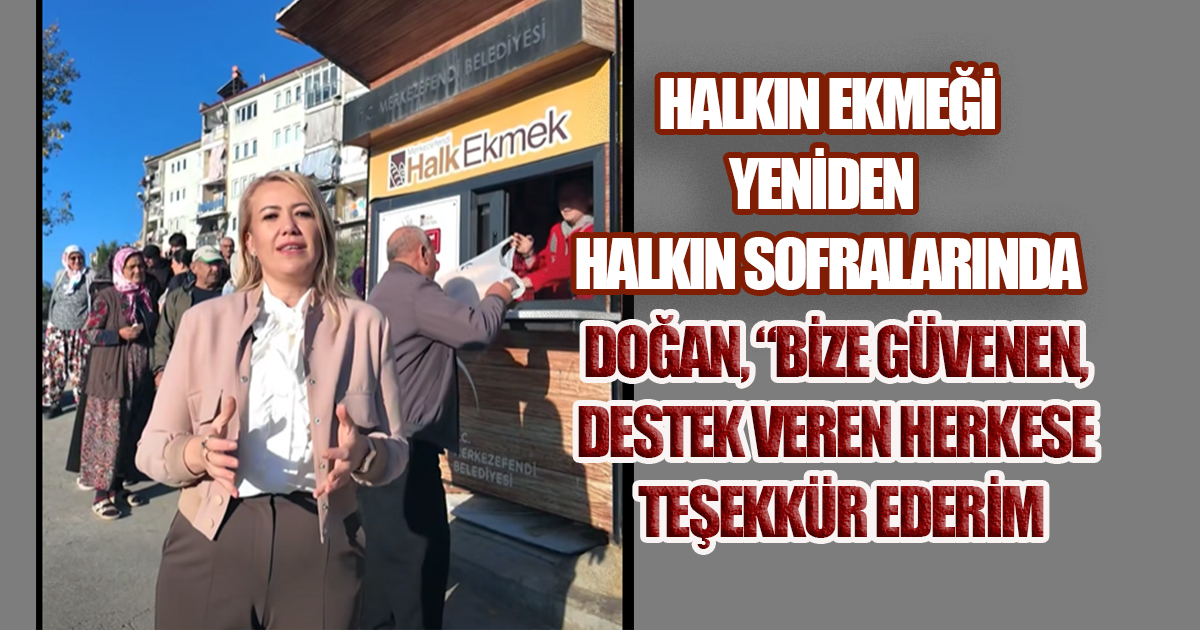 Doğan: 'Komploya Rağmen Halkın Sofrasını Korumaya Devam Edeceğiz