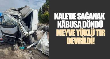 Kaygan Yolda Faciadan Dönüldü: Tır Devrildi, Sürücü Yaralı!