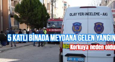 5 katlı binada meydana gelen yangın korkuya neden oldu