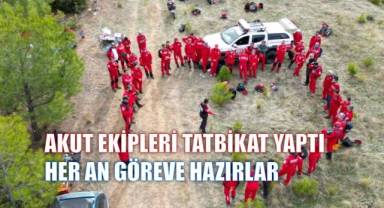 AKUT Ege ekipleri tatbikatlarla gönüllülerini her an göreve hazır hale getiriyor