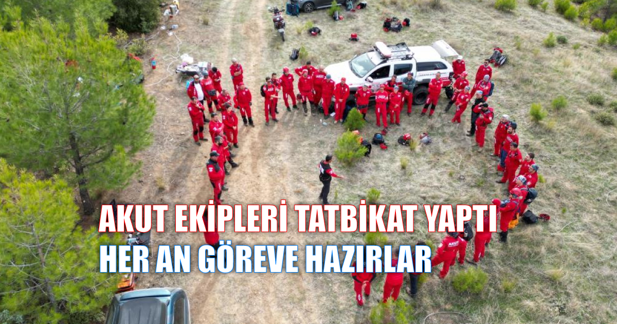 AKUT Ege ekipleri tatbikatlarla gönüllülerini her an göreve hazır hale getiriyor