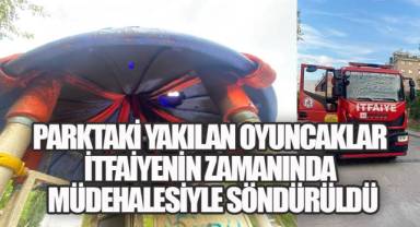 Çocuk Parkındaki Oyuncak Yangını Mahalleliyi Korkuttu