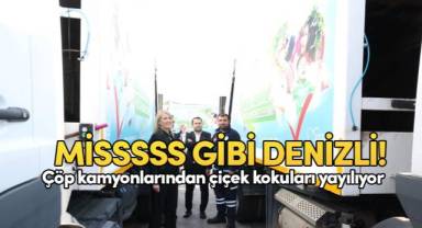 Çöp kamyonlarından çiçek kokuları yayılıyor