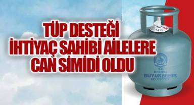 Denizli Büyükşehir tüp desteği ile mutfak bütçesini rahatlatıyor