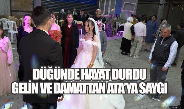 DÜĞÜNDE HAYAT DURDU: GELİN VE DAMATTAN ATA'YA SAYGI