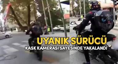 Uyanık sürücü yaptığı düzenekle plakasını gizledi