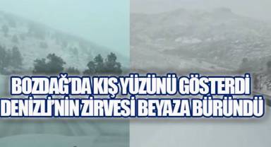 Bozdağ’a Sezonun İlk Karı Düştü: Denizli’nin Zirvesi Beyaz Perdeye Büründü