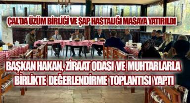 Çal'da Üzüm Birliği ve Şap Hastalığı Masaya Yatırıldı