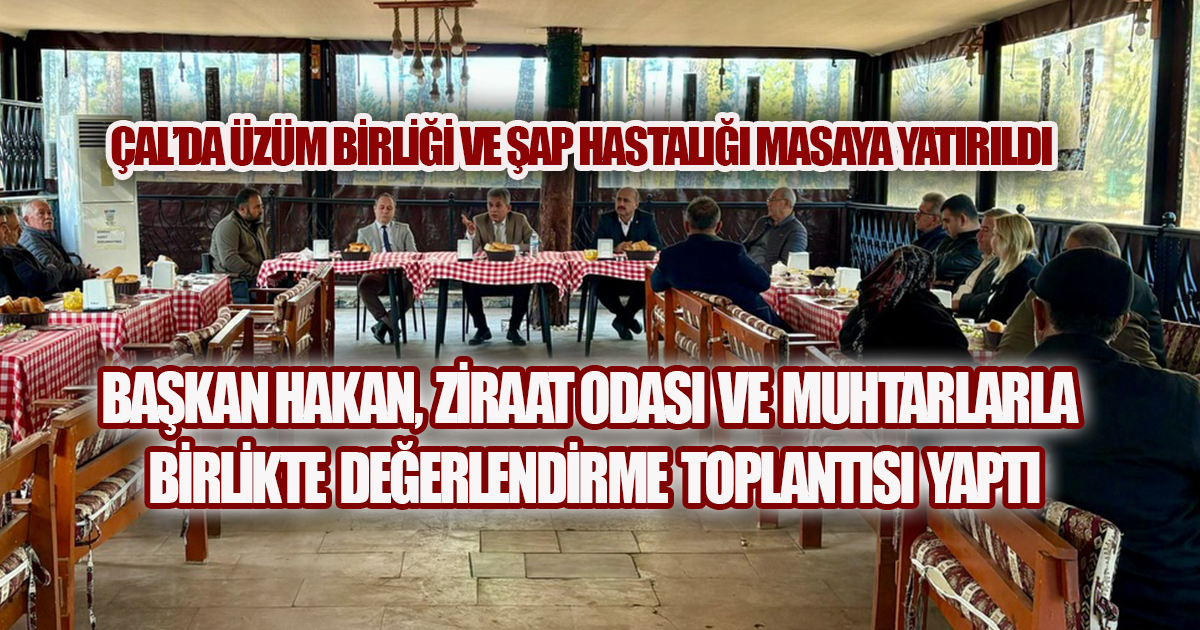 Çal'da Üzüm Birliği ve Şap Hastalığı Masaya Yatırıldı