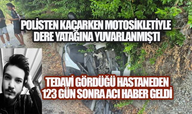 Polis Kovalamacasında Yaralanmıştı, Genç Motosikletli 123 Gün Sonra Hayatını Kaybetti