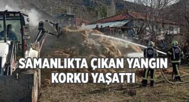 Samanlıkta çıkan yangın korku yaşattı 