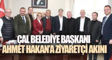 Çal'da Başkan Hakan'a Yoğun Geçmiş Olsun Trafiği