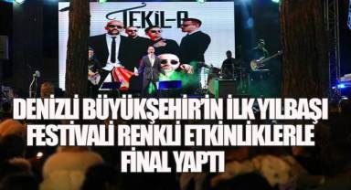 Denizli Büyükşehir'in ilk Yılbaşı Festivali renkli etkinliklerle final yaptı