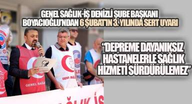 Boyacıoğlu: “Depreme Dayanıksız Hastaneler Yaşam Hakkını Tehdit Ediyor”