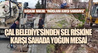 ÇAL BELEDİYESİ'NDEN ÇÖKEN NOKTALARA İSTİNAT, RİSKLİ HATLARA NEŞTER