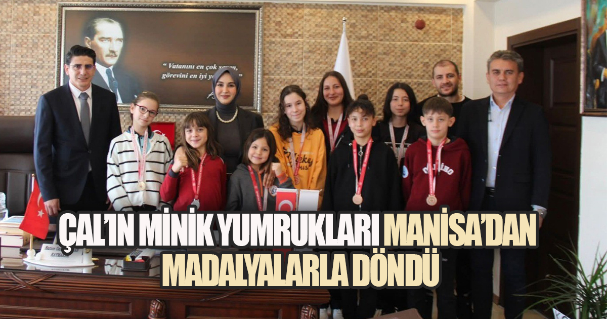 Manisa’daki Şampiyonada Çal Belediyespor Fırtınası Esti; 8 Sporcuya 8 Madalya