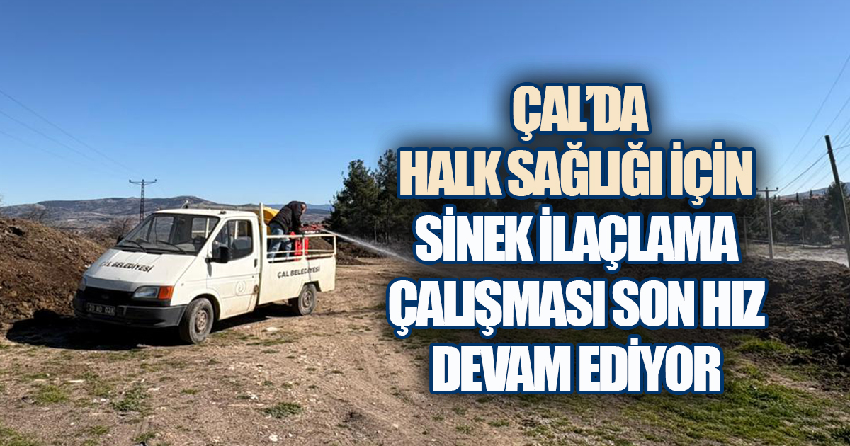 Çal Belediyesi'nden Sinekle Mücadelede Yoğun Mesai