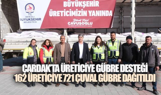 Çardak'ta Üreticiye Gübre Desteği: 162 Üreticiye 721 Çuval Gübre Dağıtıldı