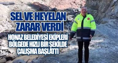Honaz Bağarası mevkiinde sel ve heyelanlar nedeniyle sulama tesislerinde hasar oluştu