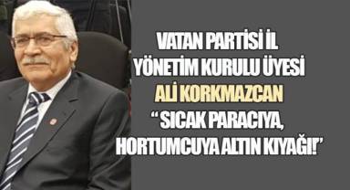 Vatan Partisi İl Yönetim Kurulu üyesi Ali Korkmazcan, 