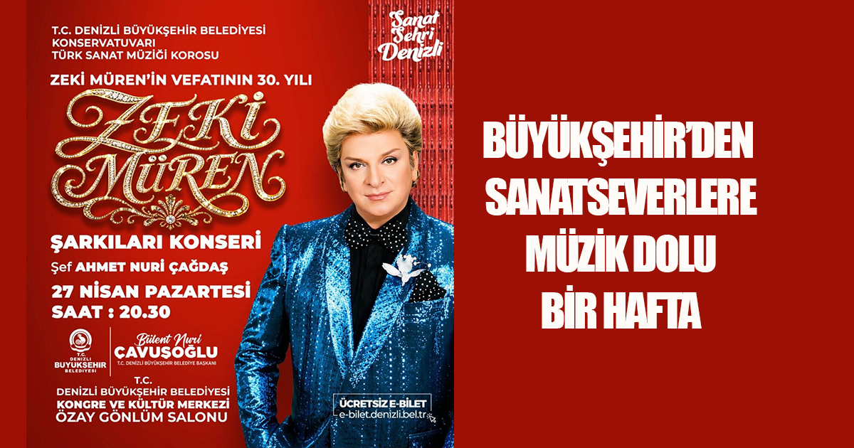 Denizli Büyükşehir’de sanat dolu bir hafta