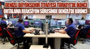 Denizli Büyükşehir İtfaiyesi Türkiye'de ikinci. Ortalama reaksiyon süresinde Denizli'de birinci