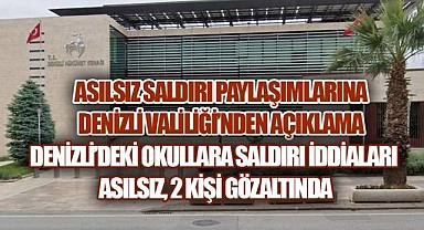 Denizli Valiliği'nden Açıklama; 