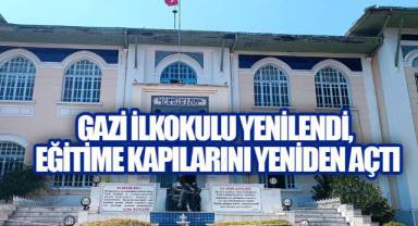 Gazi İlkokulu Yenilendi, Eğitime Kapılarını Yeniden Açtı