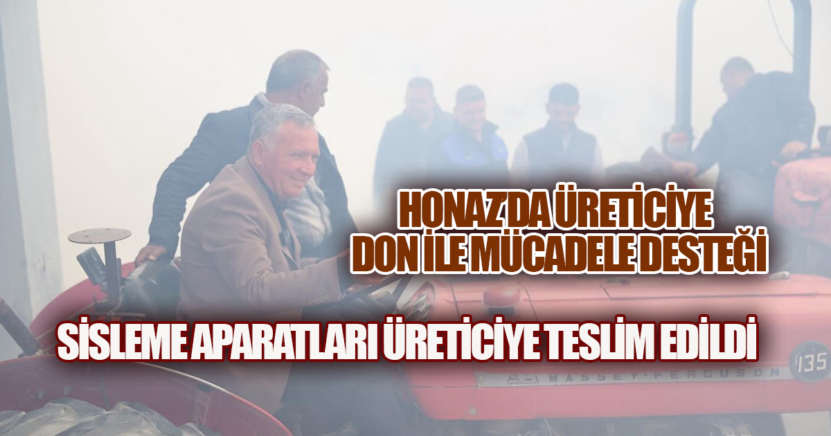 Honaz'da üreticiye don ile mücadele desteği: Sisleme aparatları teslim edildi