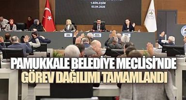 PAMUKKALE BELEDİYE MECLİSİ'NDE GÖREV DAĞILIMI TAMAMLANDI