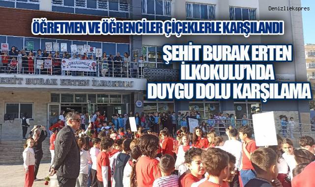 ŞEHİT BURAK ERTEN İLKOKULU'NDA FARKINDALIK; ÖĞRETMEN VE ÖĞRENCİLER ÇİÇEKLERLE KARŞILANDI