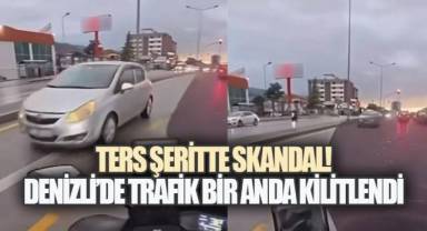 Ters Şeritte Skandal: Pamukkale’de Trafik Bir Anda Kilitlendi