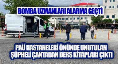 Bomba uzmanlarının fünye ile patlattığı şüpheli çantadan ders kitapları çıktı