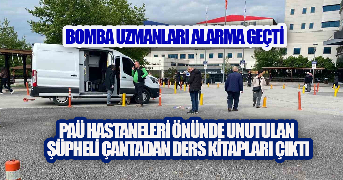 Bomba uzmanlarının fünye ile patlattığı şüpheli çantadan ders kitapları çıktı