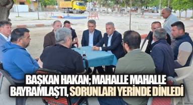 Çal'da Bayram Mesaisi: Başkan Ahmet Hakan Mahalle Mahalle Dolaştı