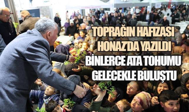 Honaz'da Toprağa Umut Ekildi: 30 Bin Fide, 3 Bin Ata Tohumu Dağıtıldı