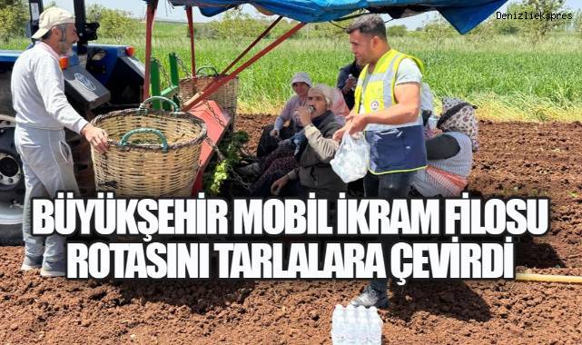 Tarım işçilerine serinleten ikram
