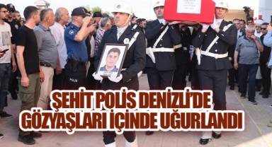 17 Günlük Bebeğini Geride Bırakan Şehit Polis Denizli'de Gözyaşlarıyla Uğurlandı