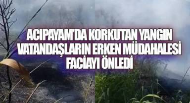 Acıpayam Suçatı Mahallesi'nde Yangın Paniği: Köylüler Traktörlerle Alevlerin Önünü Kesti