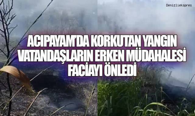 Acıpayam Suçatı Mahallesi'nde Yangın Paniği: Köylüler Traktörlerle Alevlerin Önünü Kesti