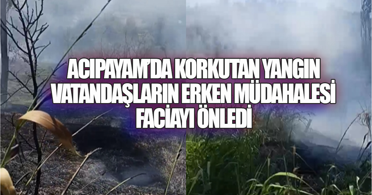 Acıpayam Suçatı Mahallesi'nde Yangın Paniği: Köylüler Traktörlerle Alevlerin Önünü Kesti